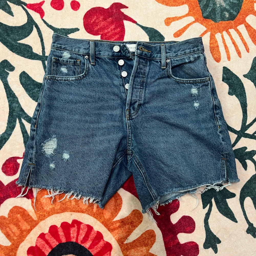 PacSun Blue Distressed Denim Shorts